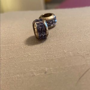 Purple crystal beads